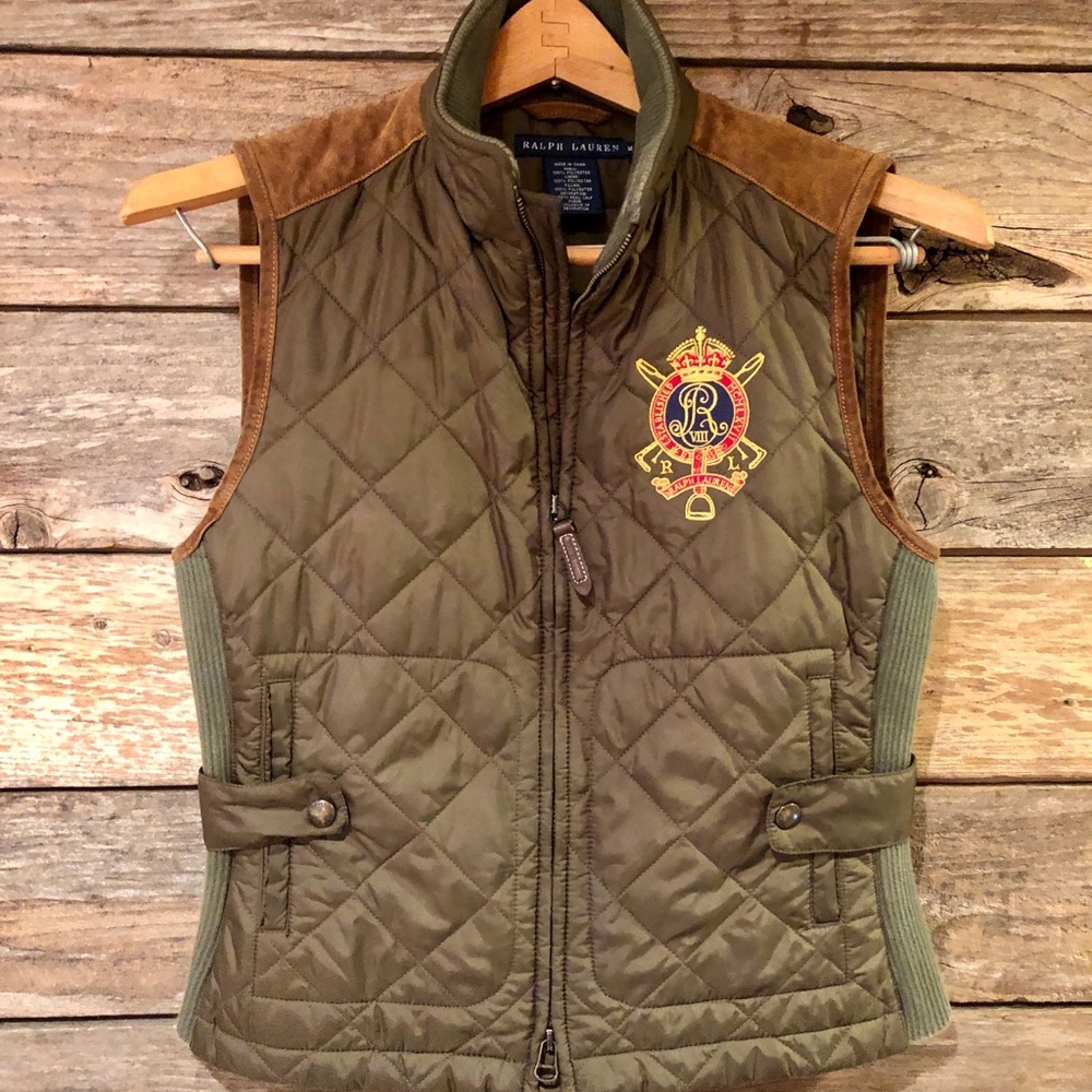Ralph Lauren Vintage Green Army Vest size M